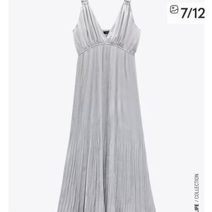 Zara NWT Pleated Slip Dress   Size L